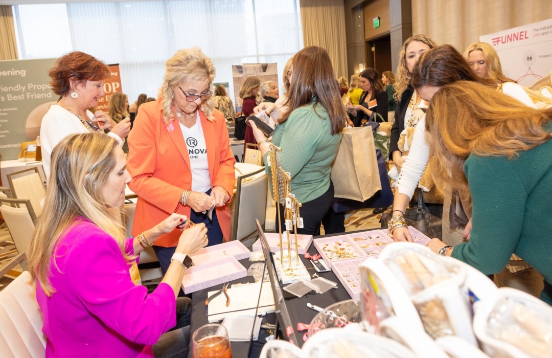 image of women interacting at a trade show