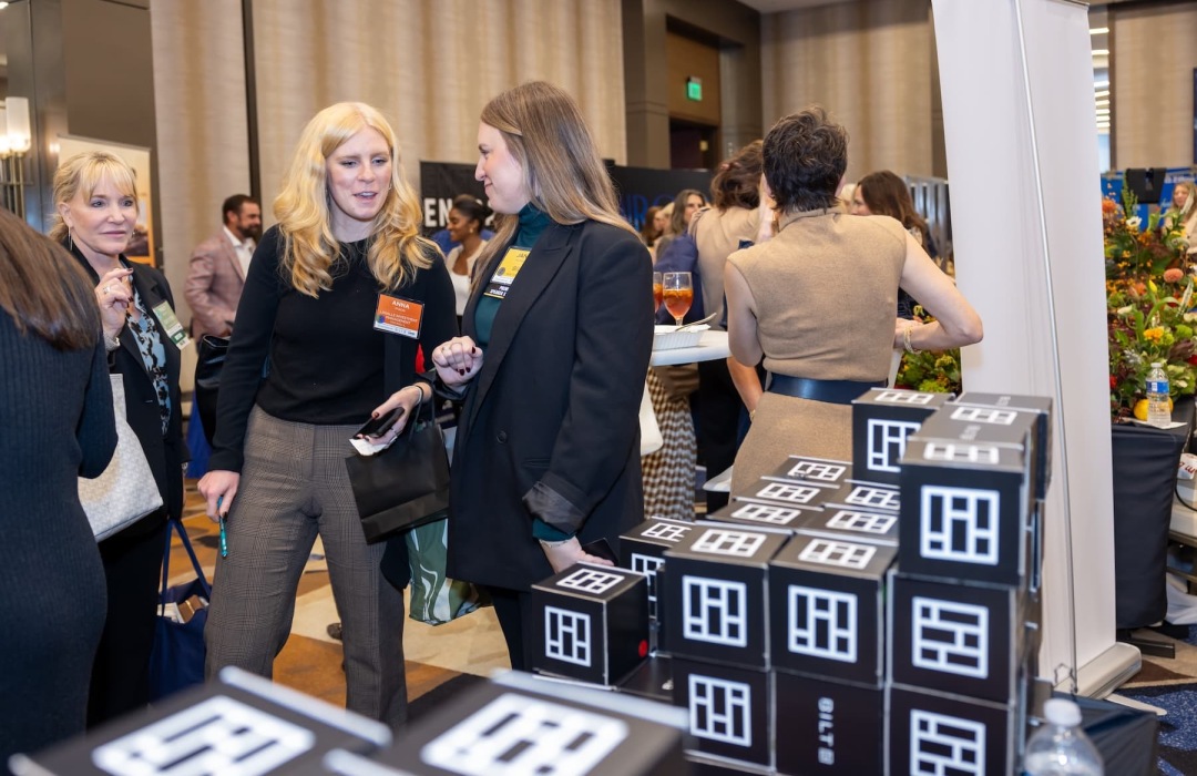 image of women interacting at a trade show