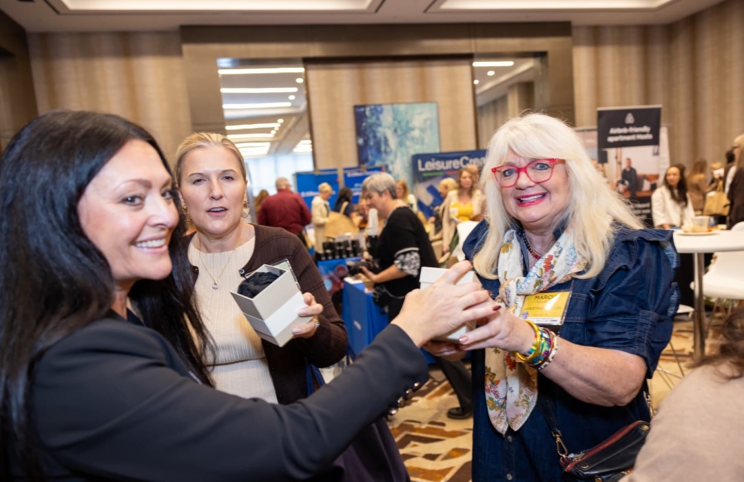 image of women interacting at a trade show