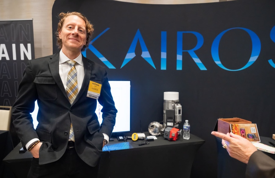 images from people's interactions at a tradeshow
