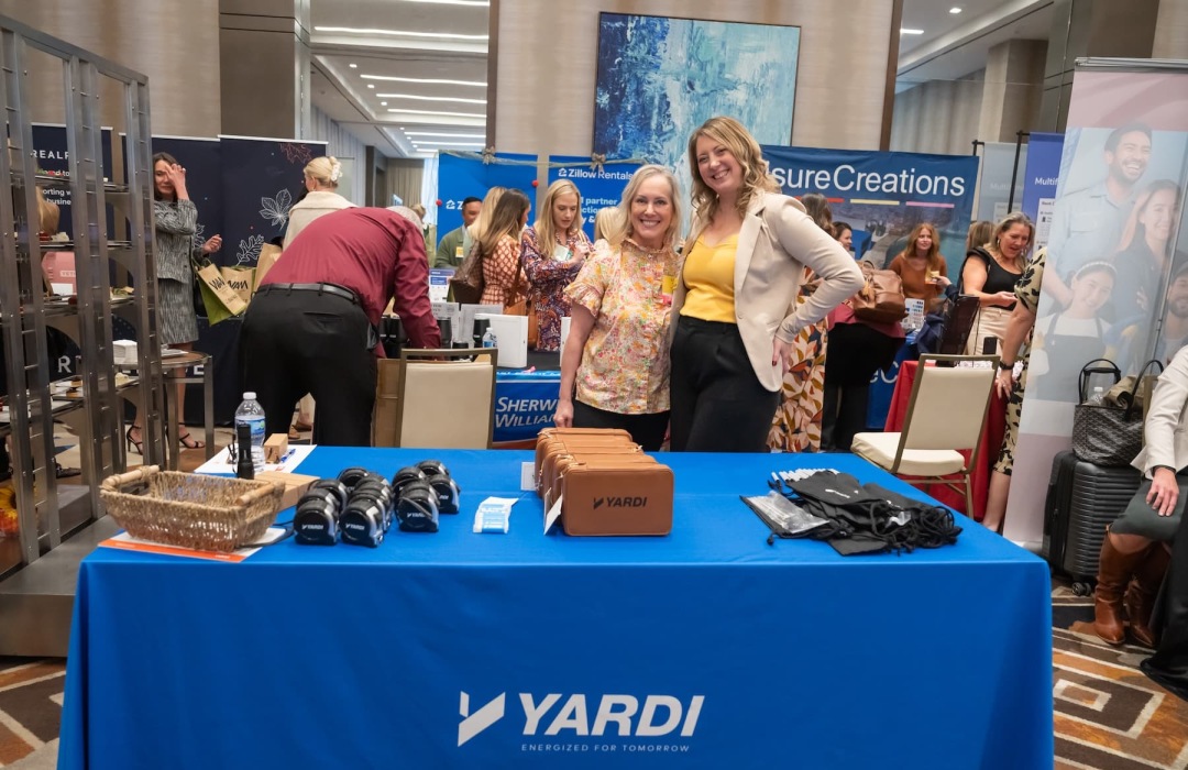 images from people's interactions at a tradeshow