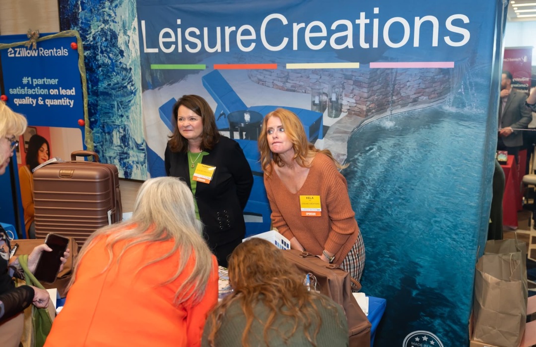 images from people's interactions at a tradeshow