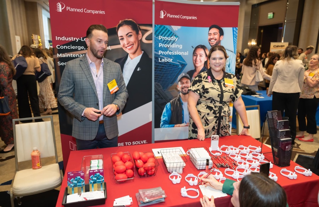 images from people's interactions at a tradeshow