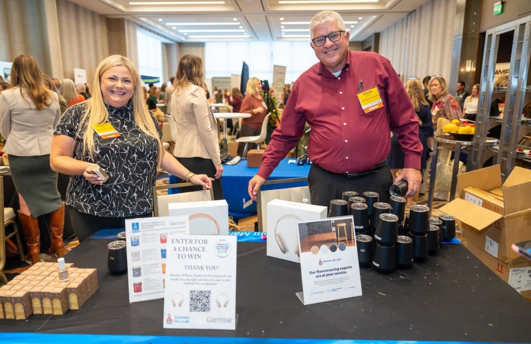 images from people's interactions at a tradeshow