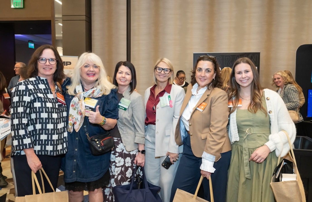 images of people's interactions at a tradeshow