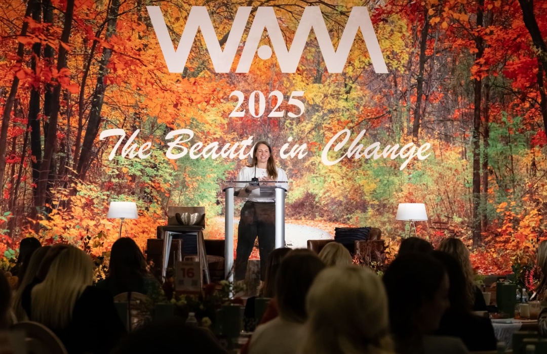 image of women indoors at a multifamily women's conference