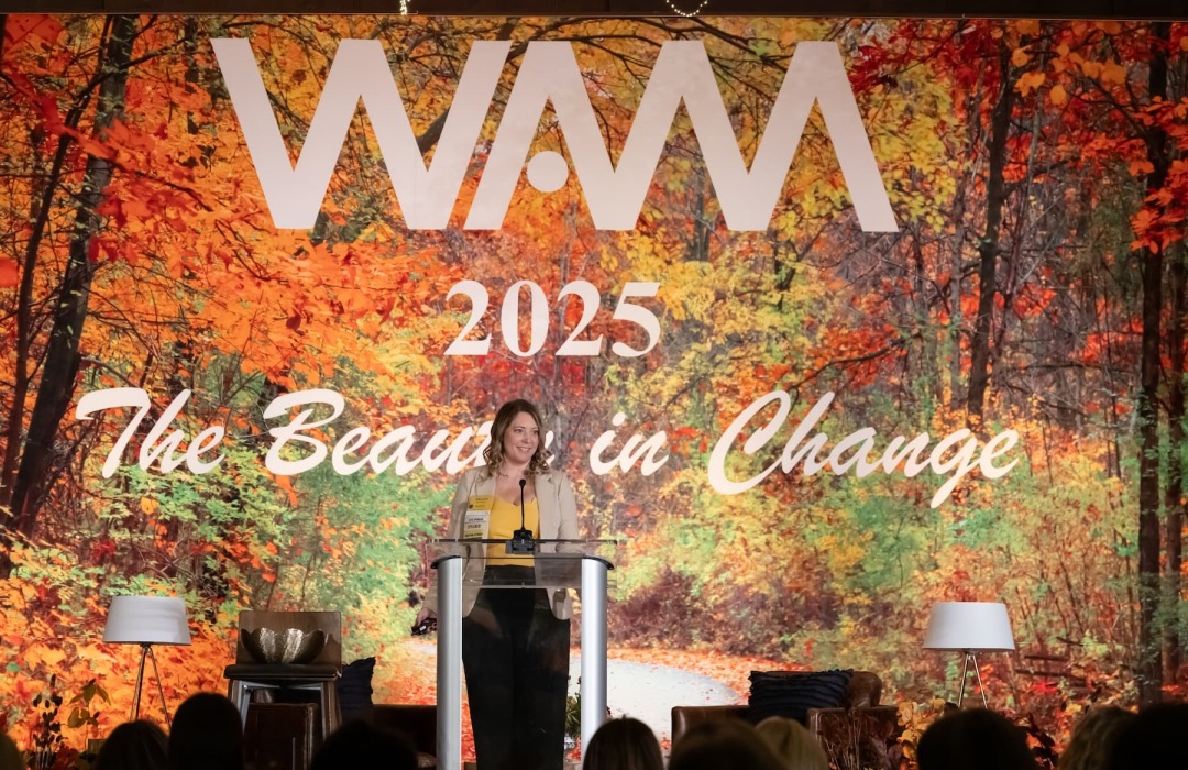 image of women indoors at a multifamily women's conference