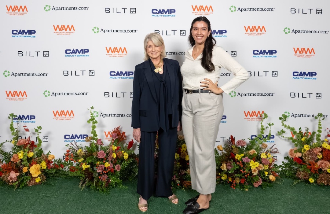 images of women posing at a conference