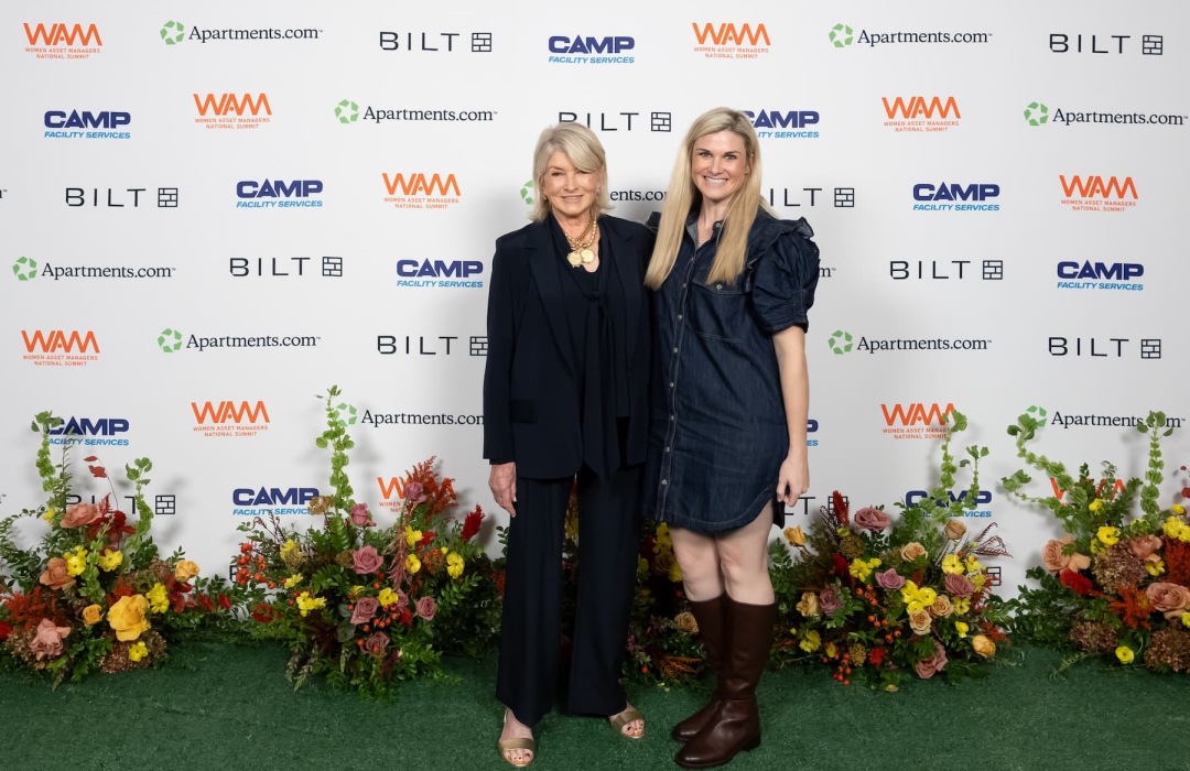 images of women posing at a conference