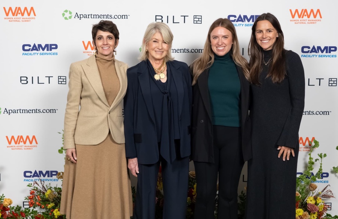 images of women posing at a conference