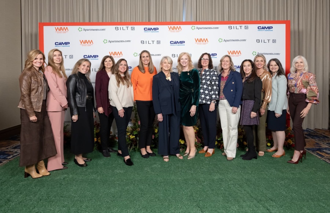 images of women posing at a conference