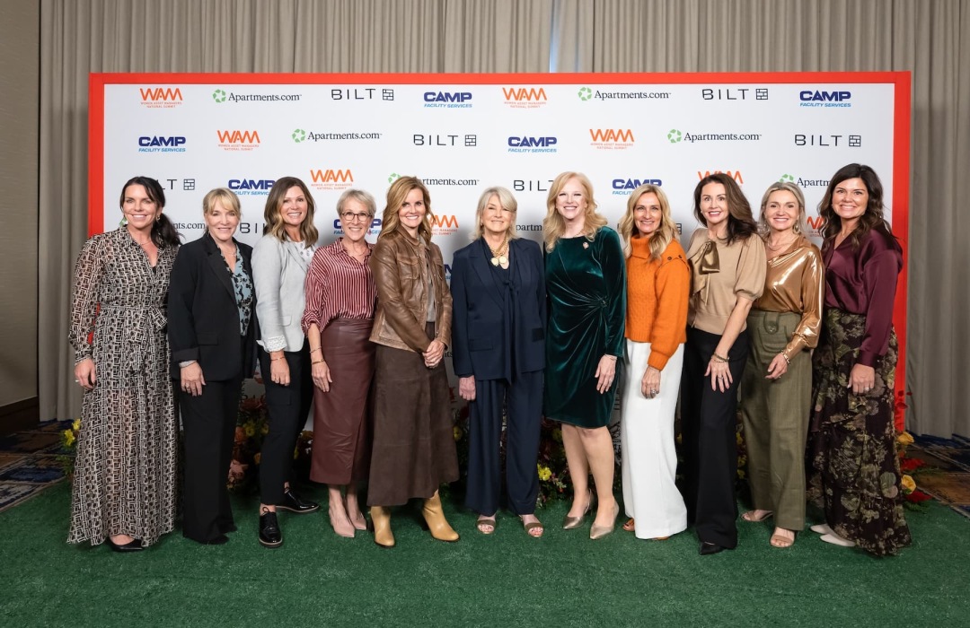 images of women posing at a conference