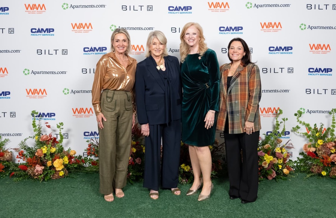 images of women posing at a conference